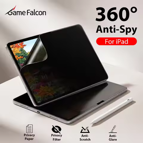 360° Privacy Film For iPad 11 A16 Air 11th M4 M3 M2 5 4 10 9 10th Generation Pro 13 M5 12.9 Mini 7 6