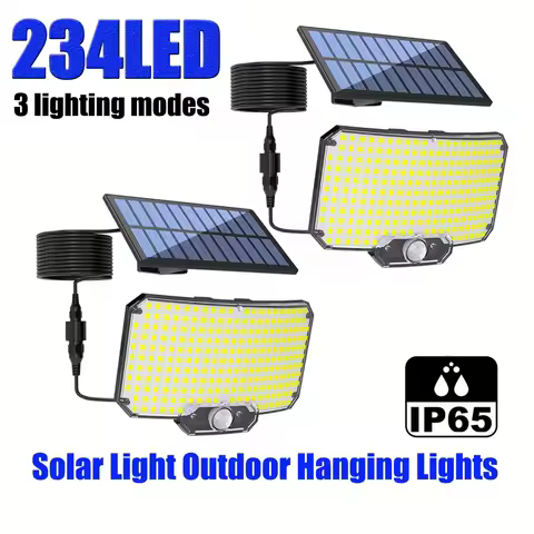 Solar Lights Outdoor 100/234LED 3 Modes Motion Sensor Flood Lights with Remote IP65 Waterproof Secur