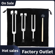 3Pack (128Hz, 256Hz, 512Hz) Tuning Fork Kit for Healing, Chakra, Sound Therapy,  Slider Fork (Silver