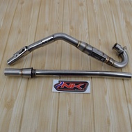 คอท่อพร้อมใส้ CT125(GEN 1-2) Nkracing แบบหมก เสียงเงียบ