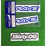 ORIGINAL RAYS BLUE STICKER 140MM