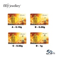 MJ Jewellery 5G Gold Collection 999.9/24K Gold Bar F50 (0.1g / 0.2g / 0.5g / 1g)