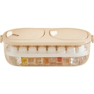 製冰盒 雙層製冰模具 冰格模 廚房按壓凍冰塊模具