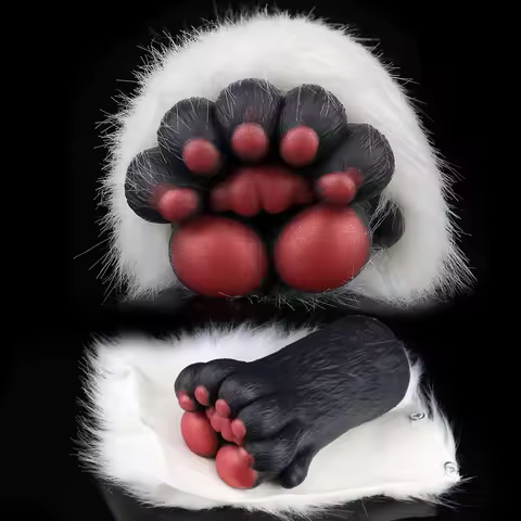 GEEBA Furry Texture Single Tunnel Male Masturbator Cup Premium Silicone Onahole With Artificial Fur 