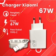 Xiaomi Charger poco X6 X6 PRO 67W Fast Charging Turbo Charger USB Type C