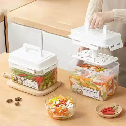 5L Kimchi Press Storage Container Pickle Jar For Gherkin Sauerkraut Kimchi Storage Container And Fer