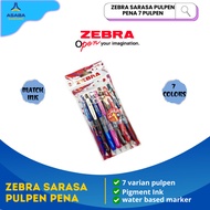 Asaba Bandung - ZEBRA Sarasa Pen 0.5mm Retractable Ballpoint Water Bassed Stationery Clip 05 Sarsa 0