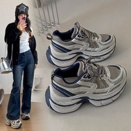 High Heel Distressed Polished Sneakers for Women 0 Years Thick-Soled Small Guy