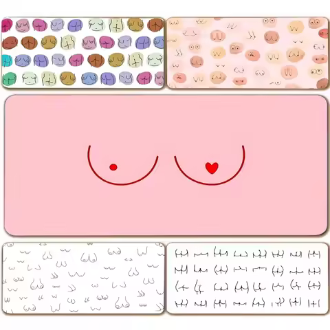 Boobs Art Print Mousepad 80x30cm XL Lockedge Office Computer Desk Mat Table Keyboard Big Mouse Pad C