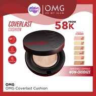OMG Coverlast Cushion Foundation 15g - Cushion Makeup High Coverage, Dewy Finish