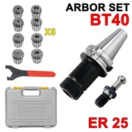 Arbor Set BT40 ER25 Collet Chuck 8 Pcs BT 40 ER 25 Milling CNC
