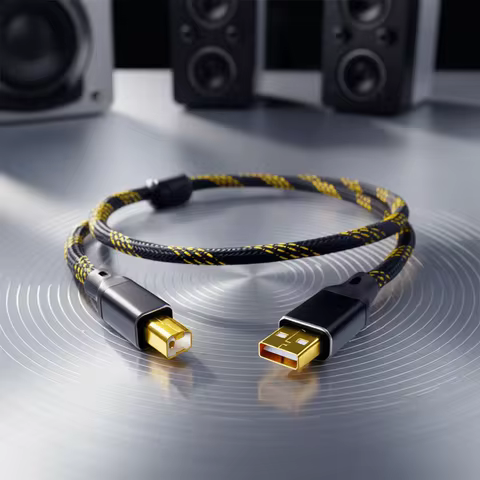 YYAUDIO Hifi USB Cable DAC A-B C-B C-C A-C Digital Audio High Quality OFC Silver Plating Type A to T