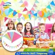 12pcs Triangle Festival Flags Carnival Flags 4 meters 6 Colorful Bunting Flags Triangle Decorative F