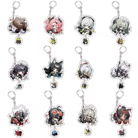 Anime acrylic keychain Zenless Zone Zero Cute Y2K Cartoon Pendant, suitable for bags and keys, perfe