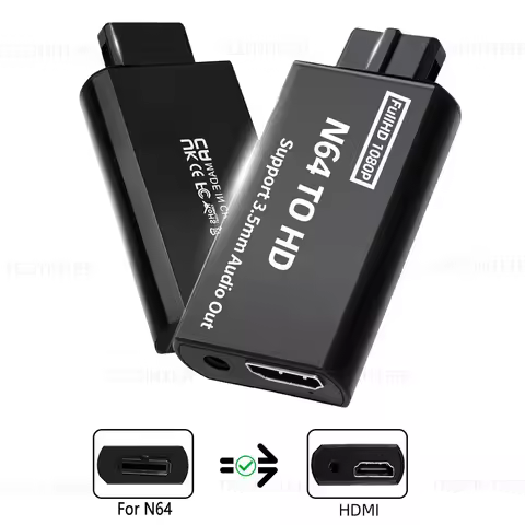 Full HD Game Adapter For N64 to HDMI-compatible Converter Support 3.5mm Audio Cable for N64/NGC/SNES