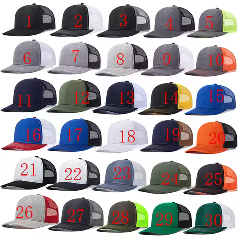 Dad Hats Breathable Mesh Snapback Cap Outdoor Quality Mesh Cap Color Block Custom Logo Embroidery Tr
