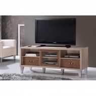 5 Feet Solid Sliding Door TV Cabinet Wood (Assembled)