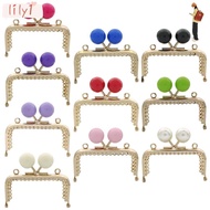 LILY Purse Clasp Frame, Metal Square Purse Frame Kiss Clasp, Candy Color Bag Kiss Clasp Lock