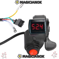 MAGICIANOK Electric Bike Thumb Throttle, 12V-99V LED Scooter Thumb Throttle, Durable Easy Installati