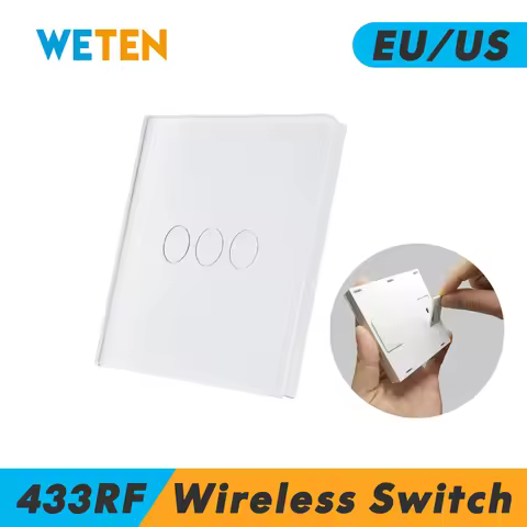 WETEN 433 Mhz RF Remote Control Wireless Wall Switch for Sonoff TX T1 T2 T3 EU UK US Sonoff 4CH Pro 