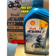 Minyak Moto shell Original 100% Shell ax3 ax7 10W-40 4t shell advance power shell advance shell long