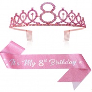 Birthday Tiara Crown Sash Women Girls This Is My 4th 5th 6th 7Th 8Th 9Th 10Th 13th 16th Birthday Par