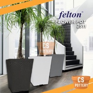 Felton Square Flower Pot 2511 Diamater 17cm Garden Deco / Pasu Bunga Berkebun Bonsai
