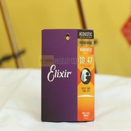 Dây Đàn Guitar Acoustic Elixir 16002 – Phosphor Bronze Nanoweb Extra Light 10-47 Bền Âm Cảm Giác Mượ