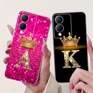 For Vivo Y17s Casing Luxury Crown Letters Soft Slim Silicone Phone Back Cover For Vivo Y17s 4G Y 17s