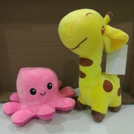 Flip Octopus doll reversible Octopus Plush Reversible Bipolar Plushie stuffed Giraffe doll children 
