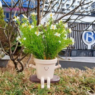 Hanging Flower Pots Swing Face Planter Hanging Plant Pot Flower Pot Pendant Flower Holder for Outdoor Garden