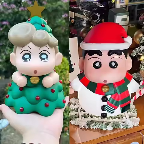 Not glowing Shinnosuke Nohara Nohara Himawari Figuras De AçãO Crayon De Natal Shin-Chan Figuras Boni