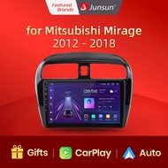 Junsun เครื่องเล่นสเตอริโอเครื่องเสียงรถยนต์อัตโนมัติ,วิทยุติดรถยนต์ไร้สาย9นิ้ววิดีโอเสียงสำหรับ Mitsubishi Mirage 2012-2018แอนดรอยด์16 32 64 128 256GB พร้อมบลูทูธ4G WiFi GPS