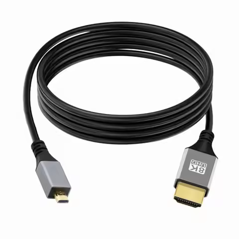 8K Micro HDMI-Compatible 2.1 4K Ultra Flexible Slim Cable Type-A to Type-D for Sony Micromax a7m3/m2