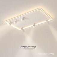 《Delivery within 48 hours》Nordic Personalized Rectangular Creative Lamps Lamp in the Living Room BedroomledCeiling Lamp Ceiling Lamp Bedroom Lamp Study IS1Z