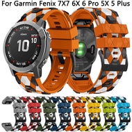 22 26mm Silicone Strap For Garmin Fenix 7X 7 6 6X Pro 5X 5 Plus 3HR Sport Wristband Epix Gen 2 Quickfit Smartwatch Band Bracelet