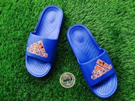 Sandal Selop Karet Import Pria Wanita Dewasa Model Adidas - Biru