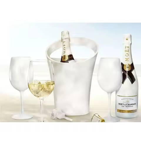 3.2L Ice Bucket Single Hand Champagne Beer Beverage Cooler Food Grade PP Plastic Party Kitchen Bever
