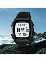 Đồng hồ thể thao chất lượng cao SKMEI 2441 dành cho nam, chống nước, đồng hồ bấm giờ, báo thức kép,