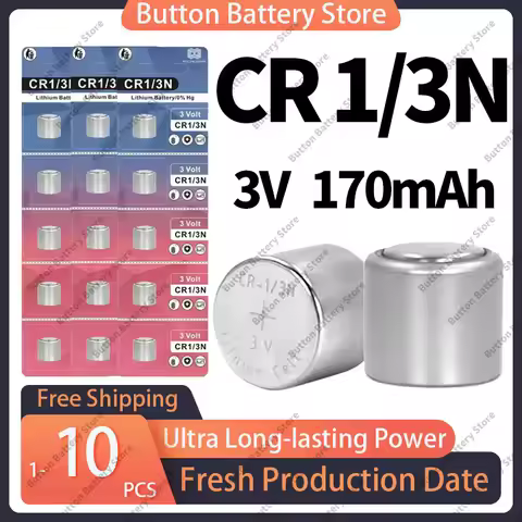 CR1/3N 3V Lithium Battery 170mAh - Replace DL-1/3N / CR-1/3N / CR13N - for Canon M6 M7 Camera, Dog B