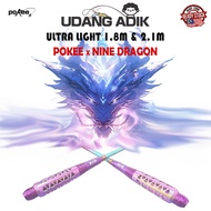 POKEE Joran 3/7 Ultra Light 1.8m 2.1m (NINE DRAGON) Udang Galah Telescopic Rod Prawn Pancing Kolam