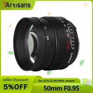 7artisans 50mm F0.95 aps-c Large aperture Manual focus lenses for Sony E /Canon Eos-m/Fuji FX/M4/3 /Nikon Z Free shipp