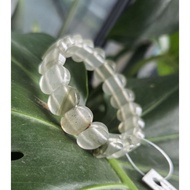 Green rabbit fur bracelet