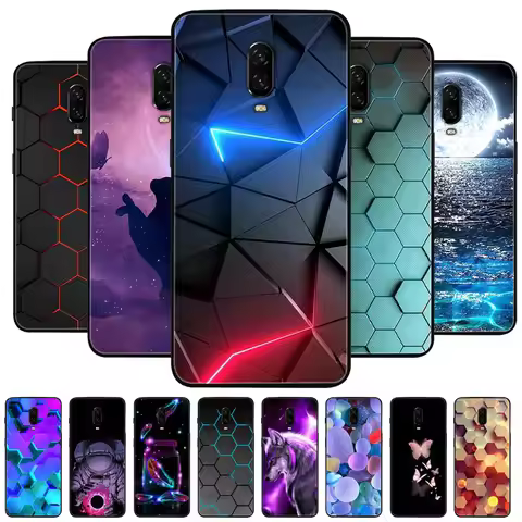 For Oneplus 6 6T Case Silicone Soft TPU Back Cover Phone Case For One Plus Oneplus 6t 6 T Case Black