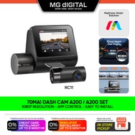 70mai A200 Dash Cam Dual Channel 1080P HDR Night Owl Vision 24H Parking Surveillance Dashcams