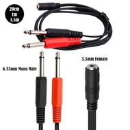 3.5mm Female One Point Two Mono 6.35 Cable/Audio Cable One Point Two/Mixer Cable/3.5 Turn Dual 6.35