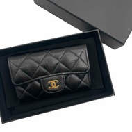 CHANEL 黑金荔枝卡包