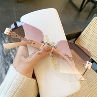 High-Leg Face Anti-Ultraviolet Glasses Sunglasses Frame Sunglasses Frame High-Value Retro Chain O0AK