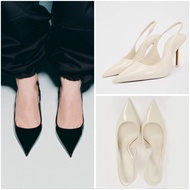 Basic Fullbox Smooth Leather 9cm High Heels for Women