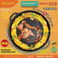 Bulgogi Pan Bbq 2 In 1 Original Gohappy Ghk39 Steamboat &amp; Grill Pan